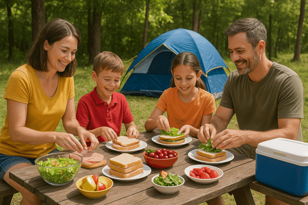 Comment préparer un menu simple et économique pour camper en famille
