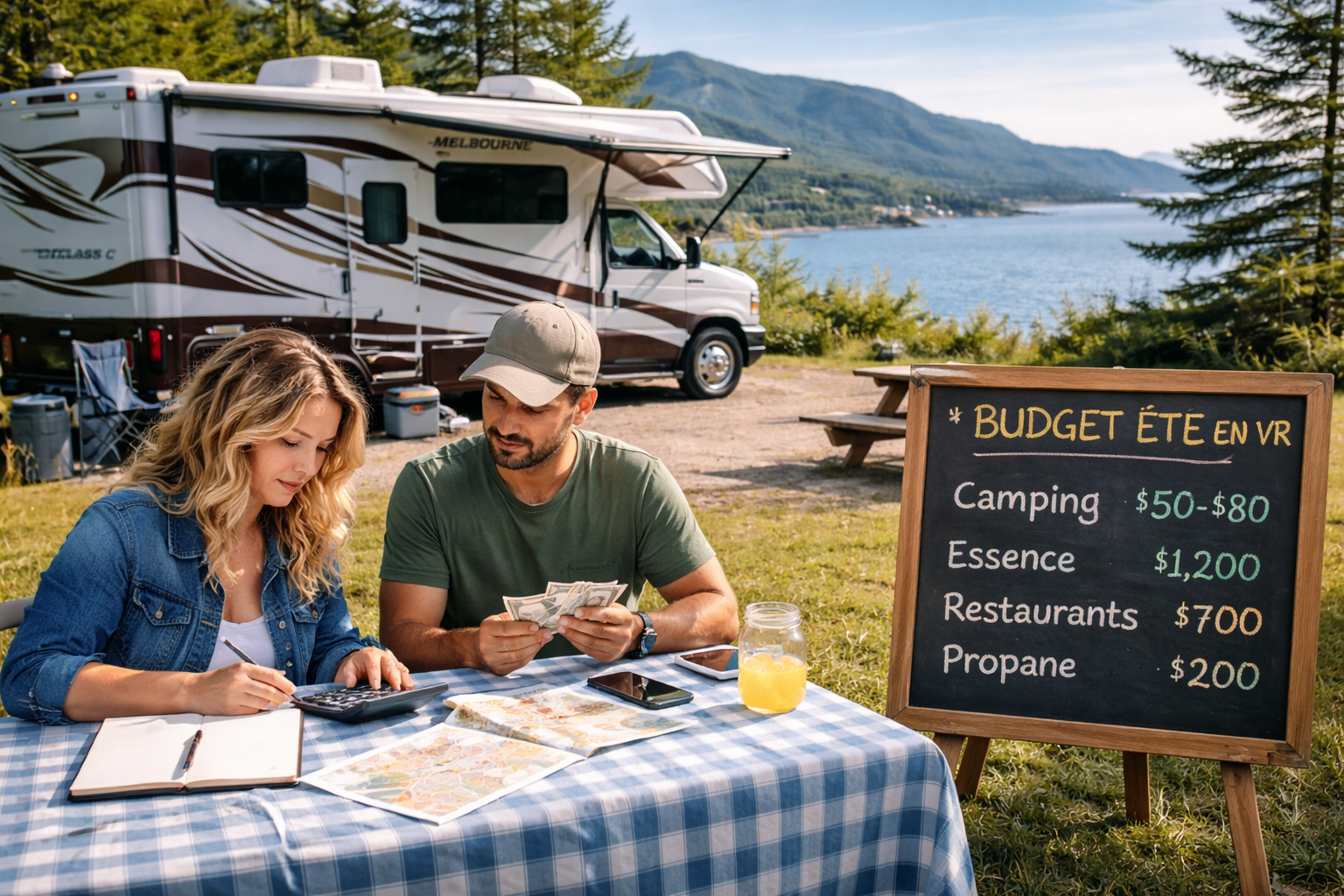 coût été en VR au Québec avec motorisé Melbourne et couple qui calcule le budget