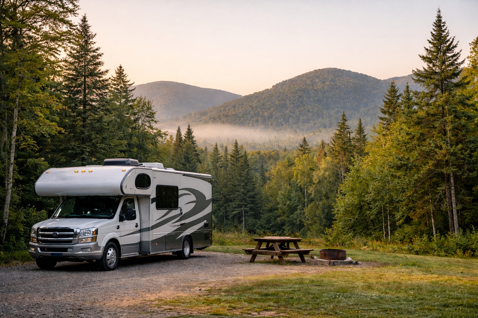 Parc du Massif du Sud en VR entouré de forêts et montagnes