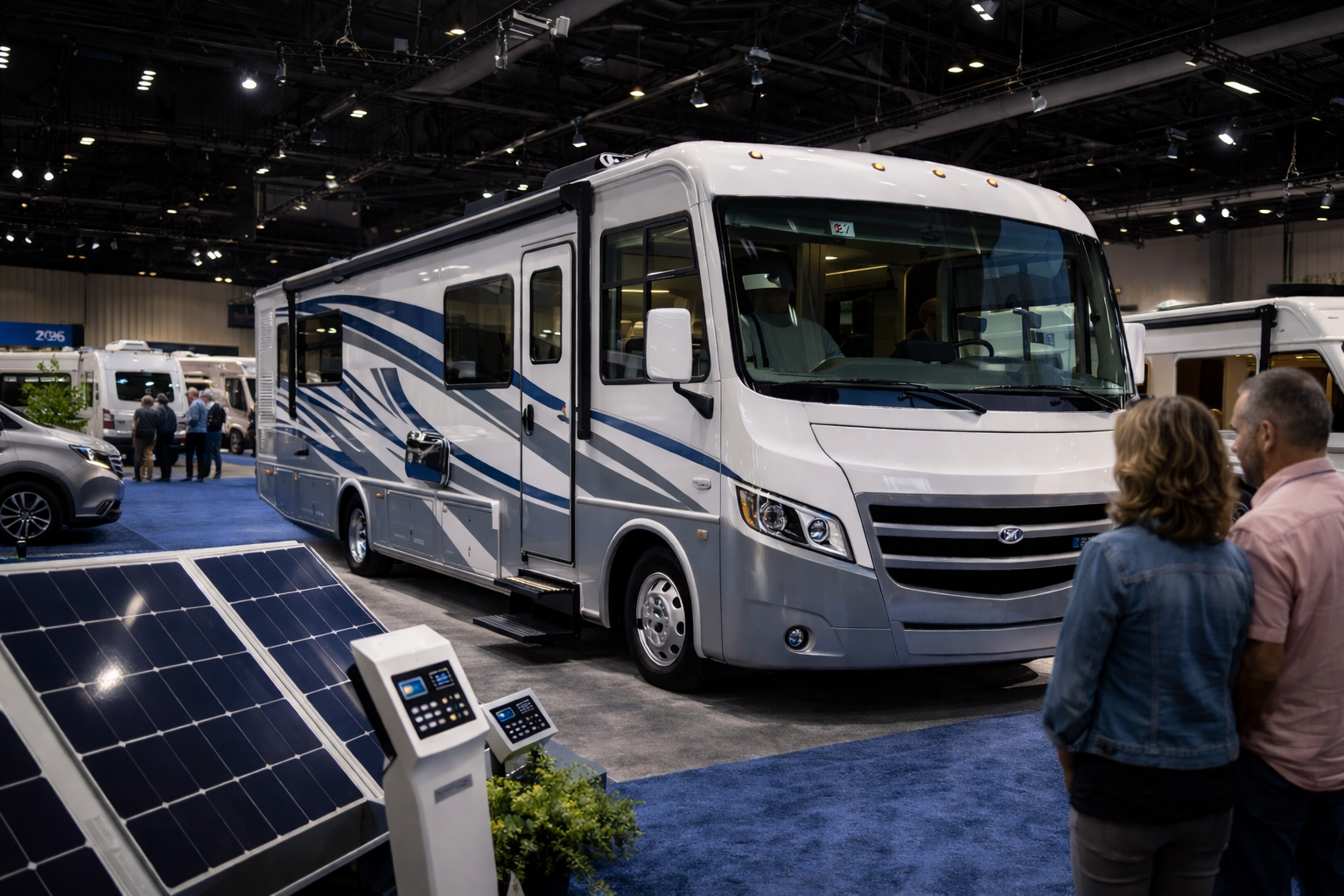 Tendances VR 2026 avec motorisé moderne et panneaux solaires présentés au Salon du VR